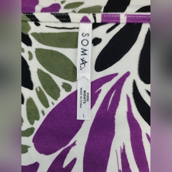 Soma Cool Nights Short Sleeve Sleepshirt, Womens Large - Picture 3 of 3